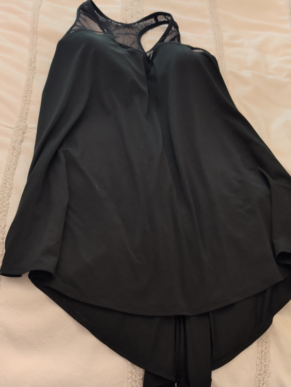 MICHI Black Mesh Sports Top with Built In